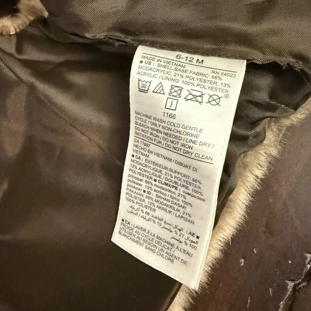 Old Navy baby Faux Fur Vest - brown